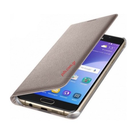 Γνήσια θήκη book flip Samsung A510 A5 2016 Gold Book wallet EF-WA510PFEGWW σε χρυσό χρώμα (ΕΞΑΝΤΛΗΘΗΚΑΝ)