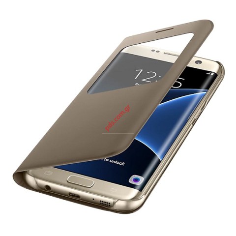 Γνήσια θήκη Book S-View EF-CG935PFEGWW Gold G935 Samsung Galaxy S7 Edge σε χρυσό χρώμα (EU Blister) ΕΞΑΝΤΛΗΘΗΚΑΝ Γνήσια θήκη Book S-View EF-CG935PFEGWW Gold G935 Samsung Galaxy S7 Edge σε χρυσό χρώμα (EU Blister) ΕΞΑΝΤΛΗΘΗΚΑΝ
