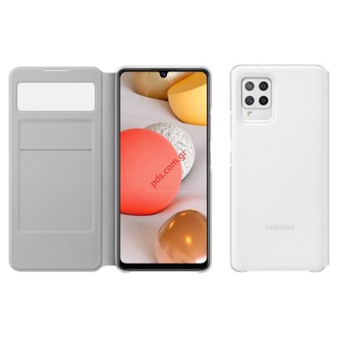 Γνήσια θήκη book Samsung A426 Galaxy A42 White S VIEW (EF-EA426PWE) σε λευκό χρώμα EU Blister