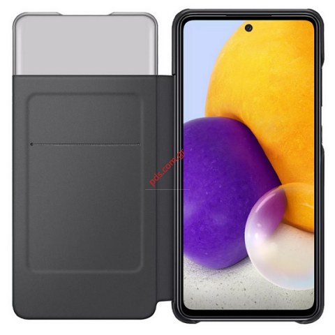 Γνήσια θήκη book Samsung Galaxy A72S Black S-View Wallet Cover (EF-EA725PBEGEE) Flip με Ενεργό Πορτάκι Blister