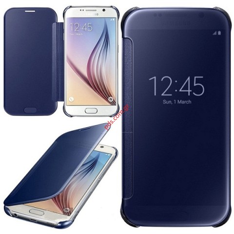 Γνήσια θήκη Clear View Samsung S6 G920 (EF-ZG920BBE) Blue BLISTER Γνήσια θήκη Clear View Samsung S6 G920 (EF-ZG920BBE) Blue BLISTER