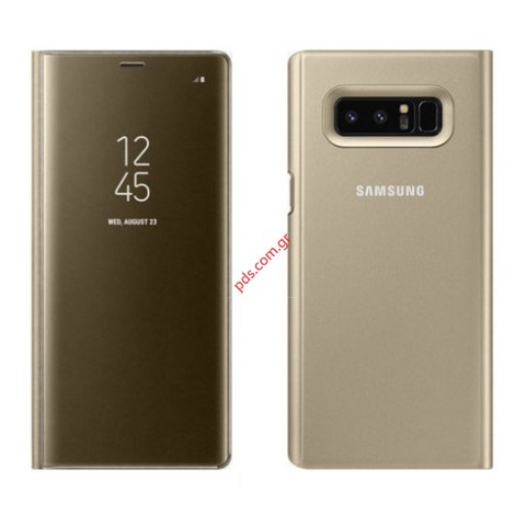 Γνήσια θήκη Flip Clear View Samsung Galaxy Note 8 N950 Gold με Ενεργό Πορτάκι σε χρυσό χρώμα EF-ZN950CFE EU Blister Γνήσια θήκη Flip Clear View Samsung Galaxy Note 8 N950 Gold με Ενεργό Πορτάκι σε χρυσό χρώμα EF-ZN950CFE EU Blister