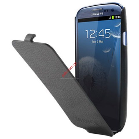 Γνήσια θήκη flip cover Samsung Galaxy S3 i9300 σε μαύρο ETUISMI9300-BL