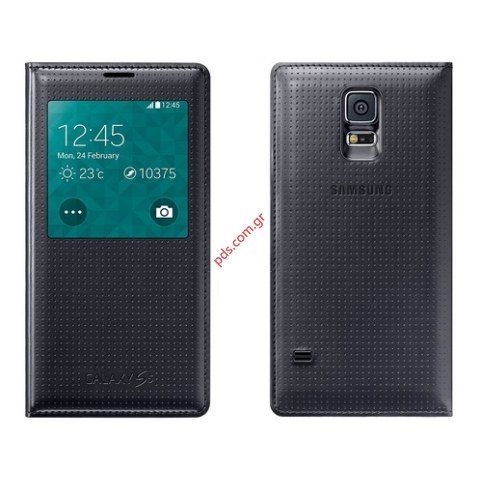 Γνήσια θήκη Flip EF-CG900BKEGWW Samsung G900 Galaxy S5 Book S-View Black (EU Blister) σε μαύρο χρώμα