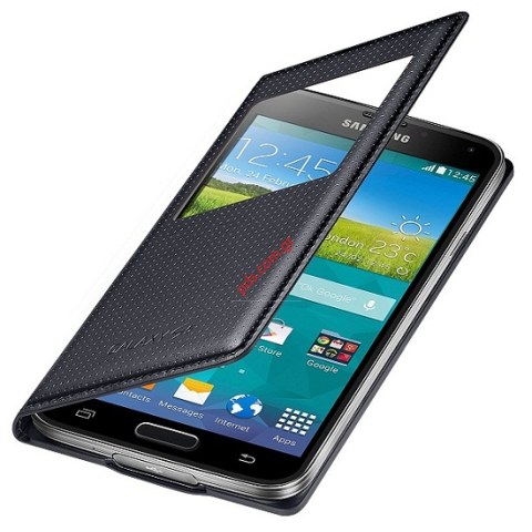 Γνήσια θήκη Flip EF-CG900BKEGWW Samsung G900 Galaxy S5 Book S-View Black (EU Blister) σε μαύρο χρώμα Γνήσια θήκη Flip EF-CG900BKEGWW Samsung G900 Galaxy S5 Book S-View Black (EU Blister) σε μαύρο χρώμα