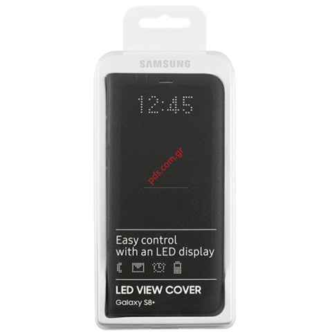 Original case flip EF-NG955PBEGWW Samsung Galaxy S8+ PLUS SM-G955 LED View Cover in Black