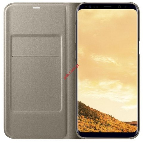 Original case flip EF-NG955PFEGWW Samsung Galaxy S8+ PLUS SM-G955 LED View Cover in Gold 