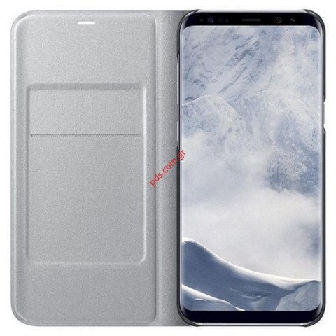 Original case flip EF-NG955PSEGWW Samsung Galaxy S8+ PLUS SM-G955 LED View Cover in Silver 