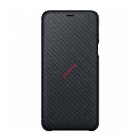 Γνήσια θήκη flip EF-WA605CBE Black Samsung Galaxy A6+ PLUS Wallet Cover σε μαύρο χρώμα