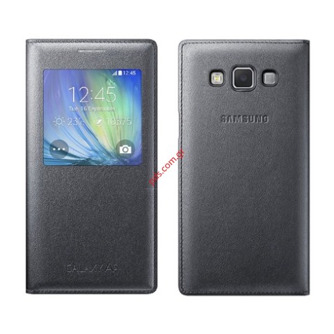 Γνήσια θήκη flip S-View Black Samsung Galaxy A5 (A500F) EF-CA500BCE σε μαύρο χρώμα EU Blister