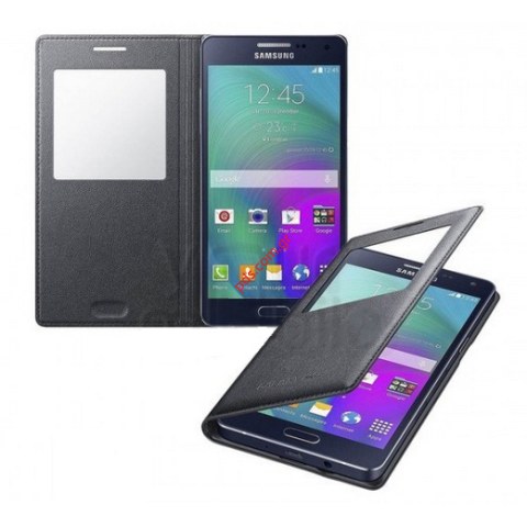 Γνήσια θήκη flip S-View Black Samsung Galaxy A5 (A500F) EF-CA500BCE σε μαύρο χρώμα EU Blister