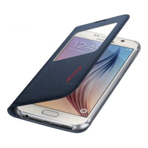 Γνήσια θήκη flip S-View Samsung Galaxy S6 Black Cover EF-CG920PB EU BLISTER