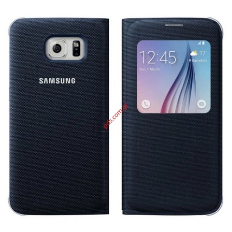 Γνήσια θήκη flip S-View Samsung Galaxy S6 Black Cover EF-CG920PB EU BLISTER Γνήσια θήκη flip S-View Samsung Galaxy S6 Black Cover EF-CG920PB EU BLISTER