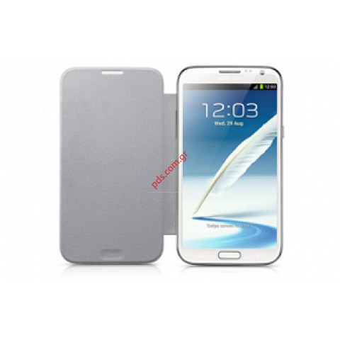 Γνήσια θήκη Flip Samsung Galaxy Note 2 (II) N7100 White σε λευκό χρώμα EFC-1J9FWEGSTD