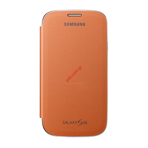 Γνήσια θήκη flip Samsung Galaxy S3 i9300 (EFC-1G6FOECSTD) III Πορτοκαλί 
