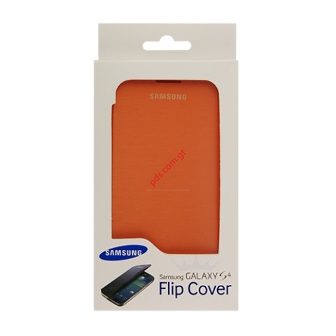 Γνήσια θήκη Flip Samsung Galaxy S4 i9500 Orange EF-FI950BOEGWW σε πορτοκαλί χρώμα (EU Blister)