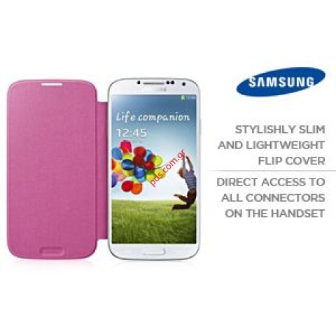 Γνήσια θήκη flip Samsung i9500 Pink EF-FI950BPEGWW σε ροζ χρώμα EU Blister