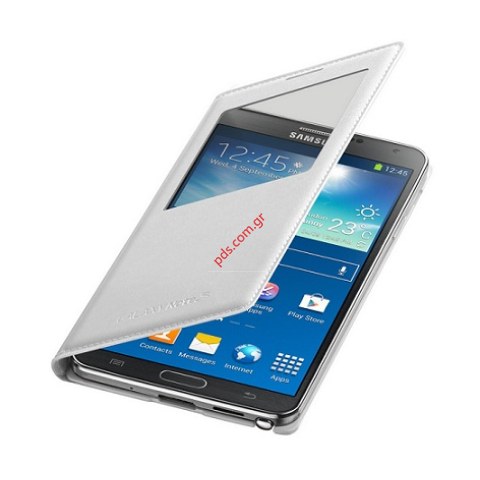 Γνήσια θήκη Flip Samsung S-View White N7505 Galaxy Note 3 Neo σε λευκό χρώμα Γνήσια θήκη Flip Samsung S-View White N7505 Galaxy Note 3 Neo σε λευκό χρώμα