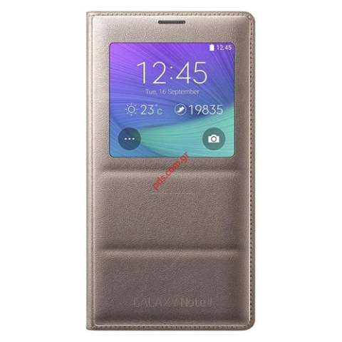 Γνήσια θήκη Gold Samsung S-View Case EF-CN910BEE για N910F Galaxy Note4 (EU Blister) Γνήσια θήκη Gold Samsung S-View Case EF-CN910BEE για N910F Galaxy Note4 (EU Blister)