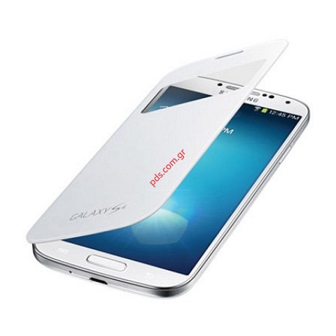 Γνήσια θήκη S-View Samsung Galaxy S4 i9500 White EF-CI950BWE σε λευκό χρώμα (EU Blister)