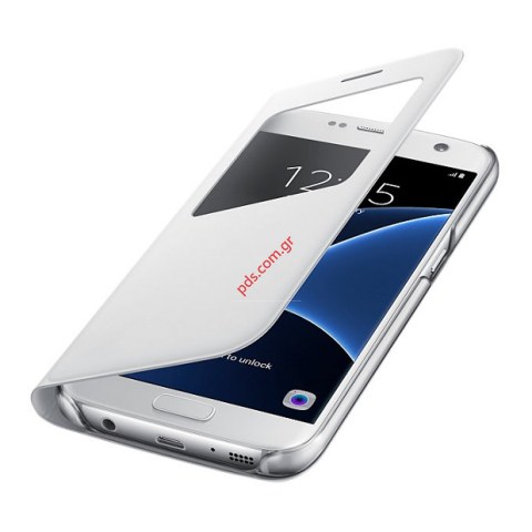 Γνήσια θήκη S-VIEW Samsung Galaxy S7 SM-G930 White σε λευκό χρώμα Blister (ΕΞΑΝΤΛΗΘΗΚΑΝ) Γνήσια θήκη S-VIEW Samsung Galaxy S7 SM-G930 White σε λευκό χρώμα Blister (ΕΞΑΝΤΛΗΘΗΚΑΝ)