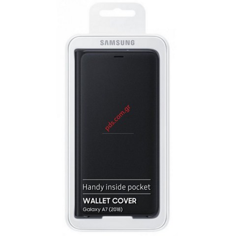 Γνήσια θήκη Samsung A750 Galaxy A7 2018 Black (EF-WA750PBEGWW) σε μαύρο χρώμα EU Blister (ΕΞΑΝΤΛΗΘΗΚΑΝ)