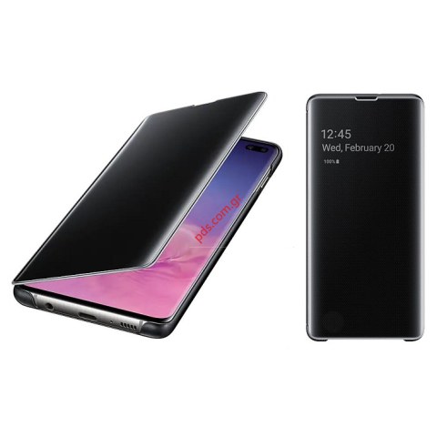 Γνήσια θήκη Samsung Clear View Cover Black G975 Galaxy S10 Plus EF-ZG975CBE σε μαύρο χρώμα EU NEW Blister Γνήσια θήκη Samsung Clear View Cover Black G975 Galaxy S10 Plus EF-ZG975CBE σε μαύρο χρώμα EU NEW Blister