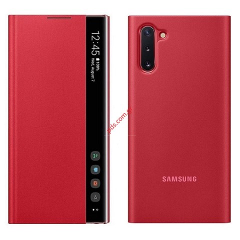 Γνήσια θήκη Samsung EF-ZN970CRE N970F Galaxy Note 10 Red Flip Clear View σε κόκκινο χρώμα Blister Γνήσια θήκη Samsung EF-ZN970CRE N970F Galaxy Note 10 Red Flip Clear View σε κόκκινο χρώμα Blister