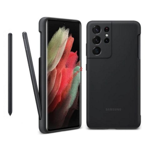 Γνήσια θήκη Samsung G998 Galaxy S21 Ultra (EF-PG99PTBEGWW) Silicone Cover Black with S-PEN Blister Γνήσια θήκη Samsung G998 Galaxy S21 Ultra (EF-PG99PTBEGWW) Silicone Cover Black with S-PEN Blister