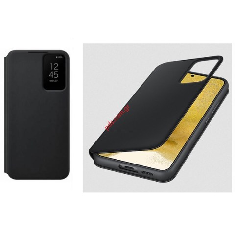 Γνήσια θήκη Smart Clear View Samsung S22 PLUS S906 Black EF-ZS906CBEGEW Blister