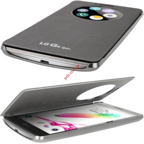 Original flip cover case LG G4 Stylus CFV-120 Grey BLISTER