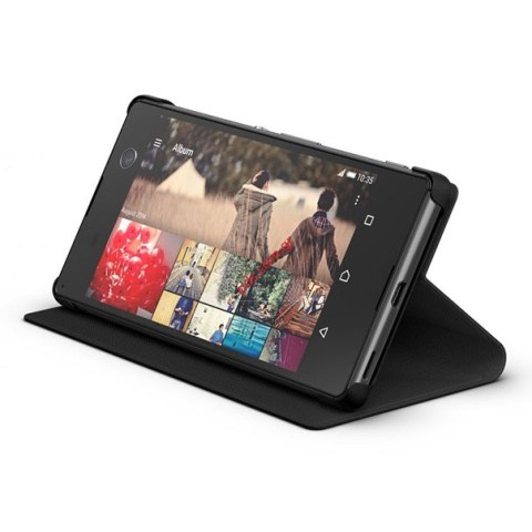 Γνήσια θήκη βιβλίου Sony SCR40 for Xperia C5 Ultra E5553 Black σε μαύρο χρώμα. 