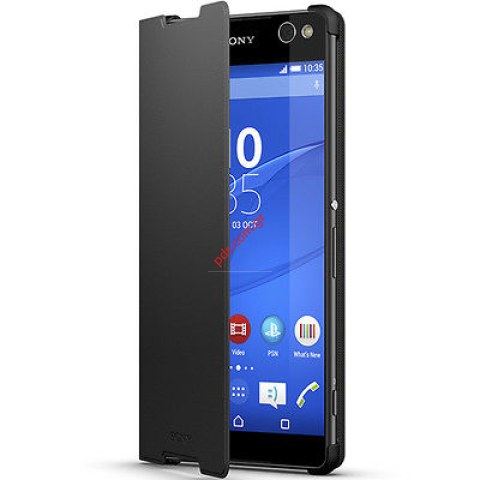 Γνήσια θήκη βιβλίου Sony SCR40 for Xperia C5 Ultra E5553 Black σε μαύρο χρώμα.  Γνήσια θήκη βιβλίου Sony SCR40 for Xperia C5 Ultra E5553 Black σε μαύρο χρώμα.
