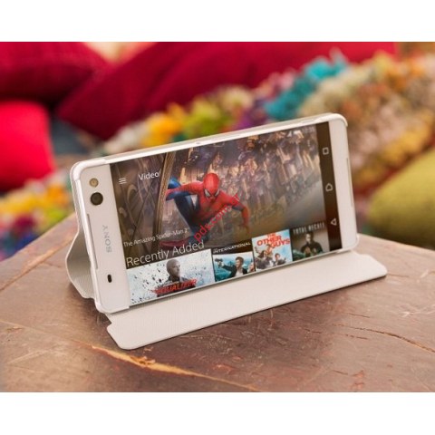 Γνήσια θήκη βιβλίου Sony SCR40 for Xperia C5 Ultra E5553 White σε λευκό χρώμα. 