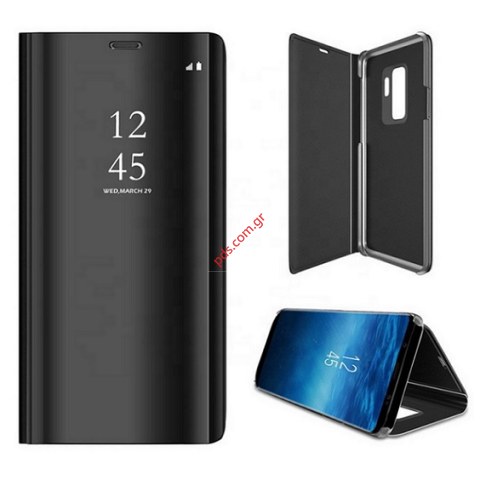 Θήκη Book clear view Samsung Galaxy S7 Edge G935F Black σε μαύρο χρώμα Blister