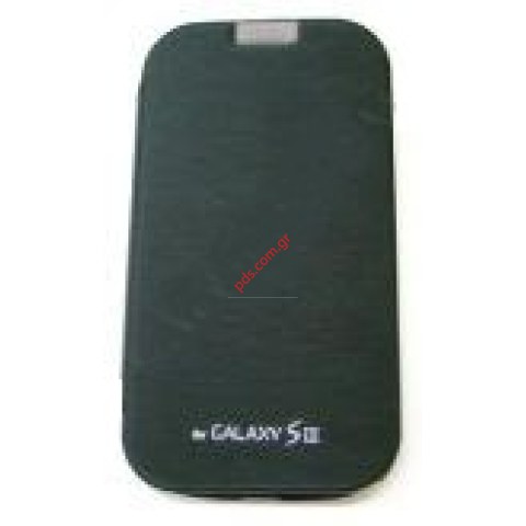 Θήκη Flip Book Mercury Samsung Galaxy S3 i9300 Black saten σε μαύρο χρώμα