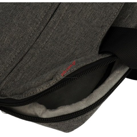Τσάντα φορητού υπολογιστή εως 13.3 inch σε γκρί χρώμα με μαλακό και βελούδινο ύφασμα εσωτερικά, λαβή για εύκολη μεταφορά, κλειστό με φερμουάρ