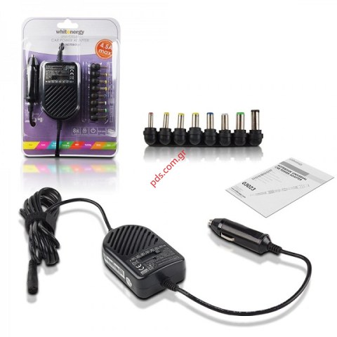 Car Charger Whitenergy for notebook 12V / 80W with 8 socket