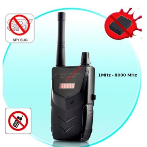 Ανιχνευτής υποκλοπών κινητών τηλεφώνων Bag Detector GSM 1Mhz - 8000 Mhz (κρυφών ασύρματων καμερών - πομπών και κοριών συχνοτήτων)