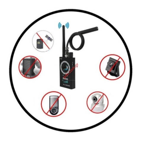 Ανιχνευτής υποκλοπών κινητών τηλεφώνων K18 Detector GSM GPS 1Mhz - 8000 Mhz Low2 (κρυφών ασύρματων καμερών - πομπών και κοριών συχνοτήτων)