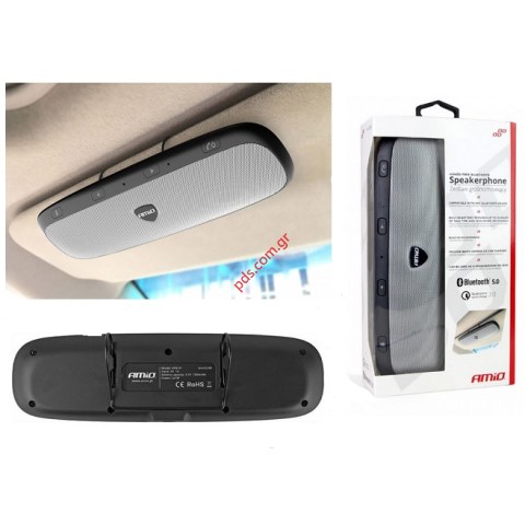 Ασύρματο ακουστικό Bluetooth AMIO HFB-01 (02248/AM) Speakerphone Car kit