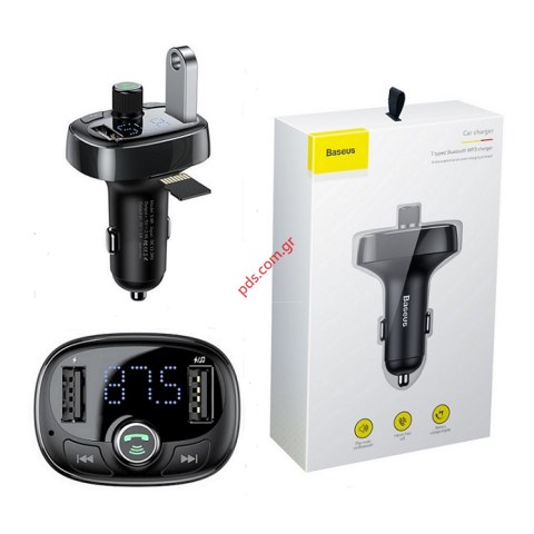 Bluetooth Car kit Baseus S-09 Car kit FM 12/24V 3.4A Black Φορτιστής και αναπαραγωγή μουσικής στο FM αυτοκινήτου Box (ΕΞΑΝΤΛΗΘΗΚΑΝ)