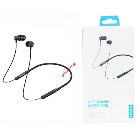 Bluetooth Handsfree Lenovo HE05 In-ear stereo neck Black Box Bluetooth Handsfree Lenovo HE05 In-ear stereo neck Black Box
