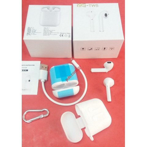 Ακουστικό ασύρματο Bluetooth DOUBLE mini HBQ-i9s με κουτί φόρτισης.