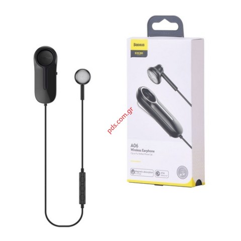 Ακουστικό Bluetooth Baseus Encok A06 Black με κλιπ IP54 με δόνηση (NGA06-01) BOX (ΕΞΑΝΤΛΗΘΗΚΑΝ)