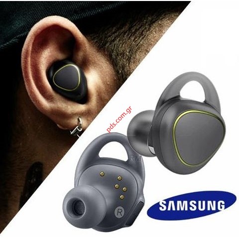 Ασύρματα ακουστικά Bluetooth Samsung Gear Icon X (2018) SM-R140 Black wireless earbuds σε μαύρο χρώμα