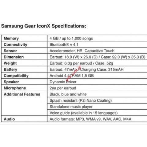 Ασύρματα ακουστικά Bluetooth Samsung Gear Icon X (2018) SM-R140 Silver White wireless earbuds σε άσπρο ασημί χρώμα