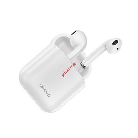 Ασύρματα ακουστικά USAMS US-LC001 Dual Stereo Wireless Headset White 