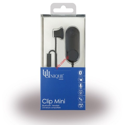 Ασύρματο ακουστικό Bluetooh Uunique Clip Mini Black (UUBTHCLIP001) Μονοφωνικό ακουστικό με καλώδιο Mono BOX (ΕΞΑΝΤΛΗΘΗΚΑΝ / ΤΕΛΟΣ)