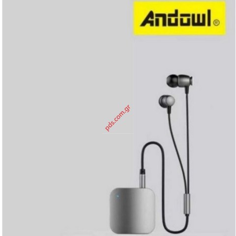 Ασύρματο ακουστικό Bluetooth Andowl QY-9068 Stereo Black με φις 3.5mm αποσπόμενο καλώδιο Box